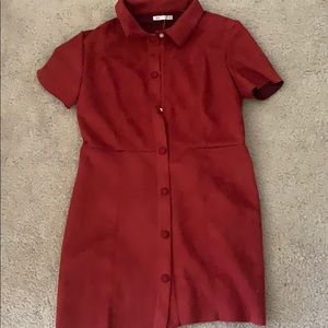 Zara Red Button Down Dress